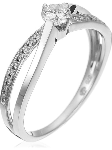 ATELIER DU DIAMANT Witgouden ring "Joli solitaire" met diamanten