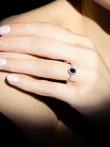 DIAMANTA Weißgold-Ring "Royal Blue" mit Diamanten
