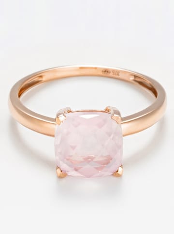 L instant d Or Roségold-Ring "Quartz Unique" mit Edelstein