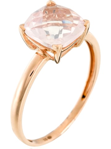LA MAISON DE LA JOAILLERIE Złoty pierścionek "Quartz Unique" z różowym kwarcem