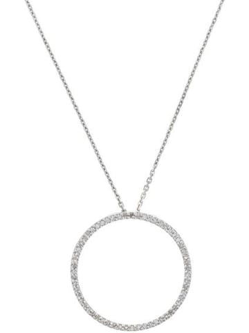 DIAMANTA Weißgold-Halskette "Cercle Merveilleux" mit Diamant-Anhänger - (L)42 cm