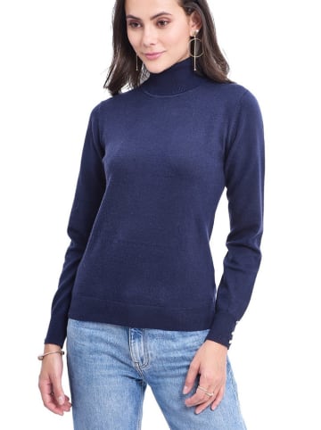 C& Jo Rollkragenpullover in Dunkelblau