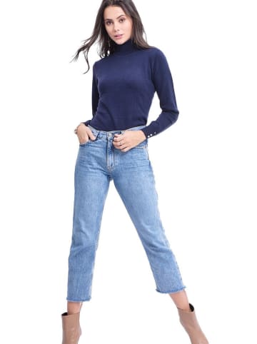 C& Jo Rollkragenpullover in Dunkelblau