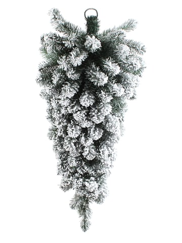 InArt Sztuczna choinka w kolorze zielono-białym - (W)90 cm