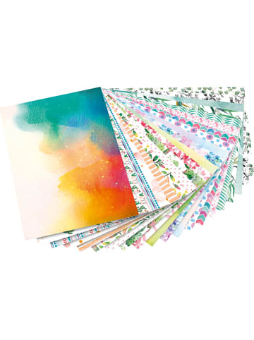 folia PAPER Blok arkuszy ozdobnych (20 szt.) "Watercolor" ze wzorem - 34 x 24 cm