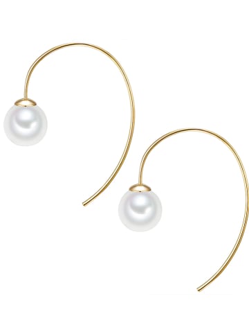 Yamato Pearls Vergulde oorhangers met parels