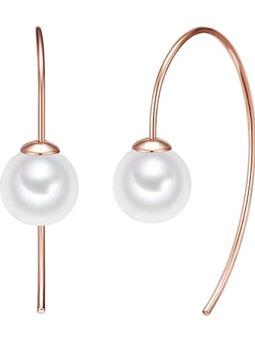 Yamato Pearls Rosévergulde oorhangers met parels