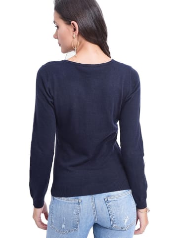 ASSUILI Kaschmir-Pullover in Dunkelblau