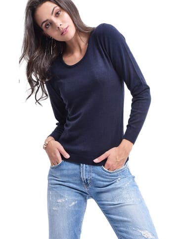 ASSUILI Kaschmir-Pullover in Dunkelblau