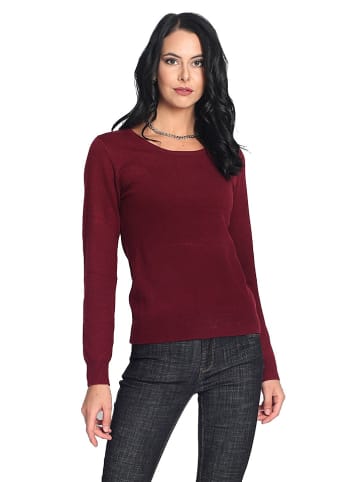 ASSUILI Kaschmir-Pullover in Bordeaux