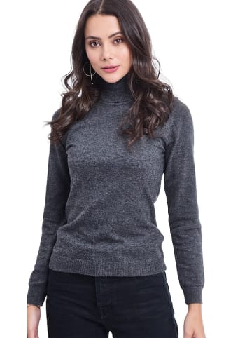 ASSUILI Kaschmir-Rollkragenpullover in Anthrazit