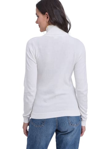 ASSUILI Kaschmir-Rollkragenpullover in Weiß