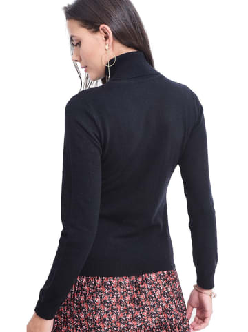 ASSUILI Kaschmir-Rollkragenpullover in Schwarz