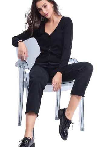ASSUILI Kaschmir-Cardigan in Schwarz