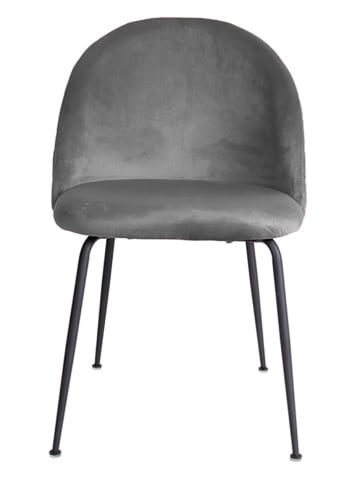 House Nordic 2-delige set: stoelen grijs/zwart - (B)52 x (H)78 x (D)51 cm