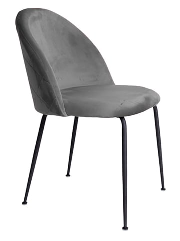 House Nordic 2-delige set: stoelen grijs/zwart - (B)52 x (H)78 x (D)51 cm