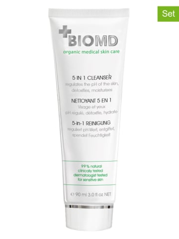 BIOMED Preparaty oczyszczające (2 szt.) "5-in-1 Cleanser" do twarzy - 2 x 90 ml