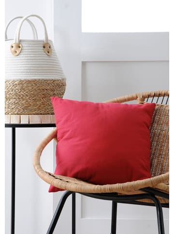 STOF France Kissen "Duo" in Rot - (L)40 x (B)40 cm