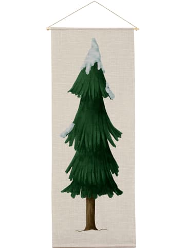 Tierra Bella Dywan ścienny "Pine" w kolorze kremowo-zielonym - 155 x 40 cm