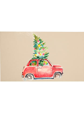 Tierra Bella Deurmat "Car-Christmas" beige - (L)70 x (B)40 cm