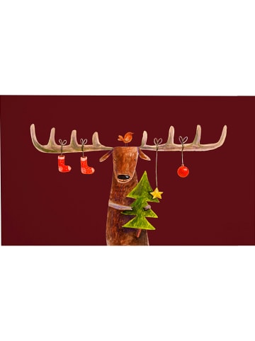 Tierra Bella Wycieraczka "Reindeer" w kolorze bordowym - 70 x 40 cm
