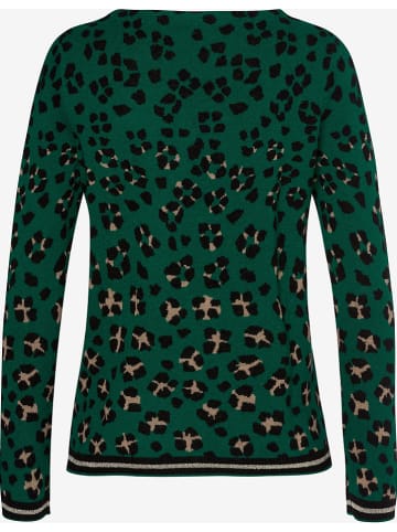 BRAX Pullover "Liz" in Dunkelgrün/ Schwarz