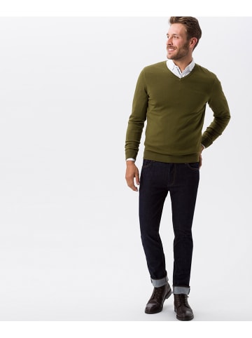 BRAX Sweter "Vico" w kolorze oliwkowym