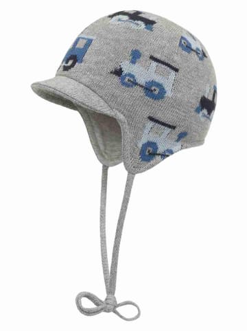 Döll Bindemütze in Grau/ Blau