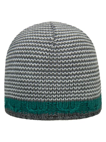 Döll Dzianinowa czapka w kolorze zielono-szaro-białym