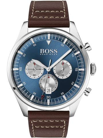 Hugo Boss Chronograf "Pioneer" w kolorze srebrno-brązowo-niebieskim