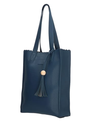 Charm Shopper bag w kolorze granatowym - 30 x 40 x 10 cm