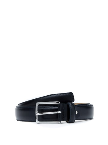 British Passport Leren riem donkerblauw