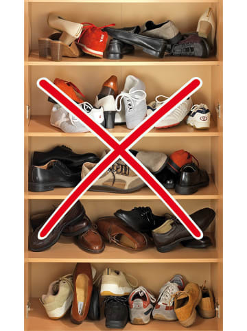 Wenko Stojaki (4 szt.) w kolorze szarym na buty - 26 x 12,8 x 10 cm