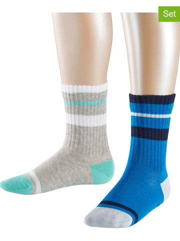 ESPRIT 2er-Set: Socken in Blau/ Grau