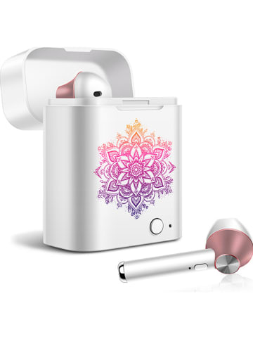 SmartCase Słuchawki bezprzewodowe Bluetooth in-Ear w kolorze biało-różowozłotym