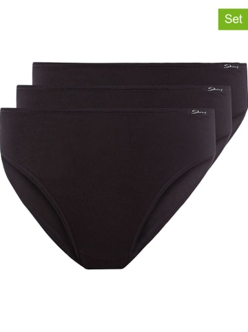 Skiny 3er-Set: Slips in Schwarz