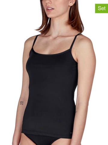 Skiny 2er-Set: Hemdchen in Schwarz