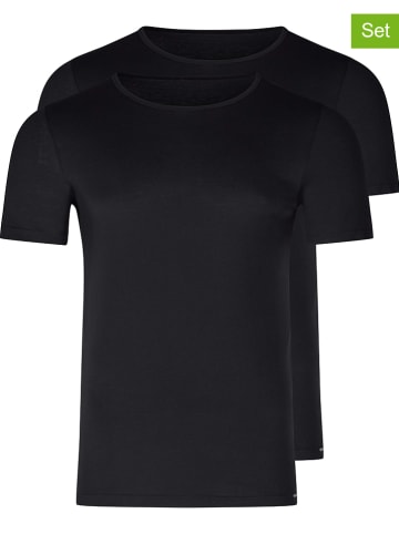 Skiny 2er-Set: Shirts in Schwarz