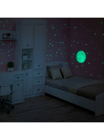 Ambiance Wandsticker "Glow in the Dark - Moon and Stars"