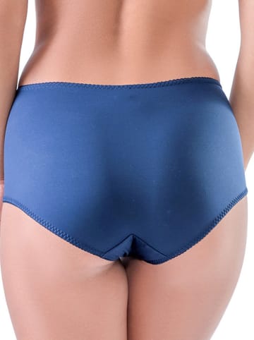 Valea Pełne figi high waist "Cloe" w kolorze granatowo-białym