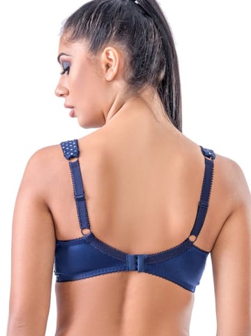 Valea Beugelloze beha "Cloe" donkerblauw/wit