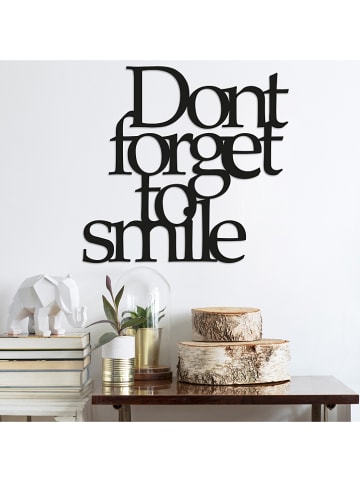 ABERTO DESIGN Wanddecoratie "Don't Forget To Smile" - (B)70 x (H)67 cm