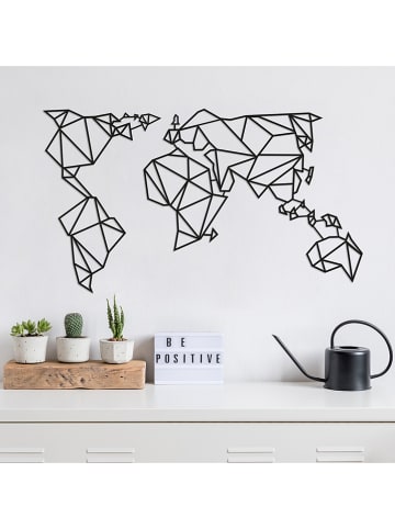 Scandinavia Concept Wanddecoratie "World Map" - (B)100 x (H)58 cm