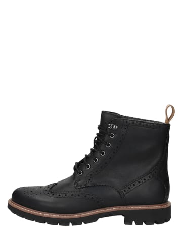 Clarks Skórzane botki w kolorze czarnym