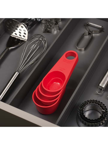 JosephJoseph 4-delige set: maatlepels rood