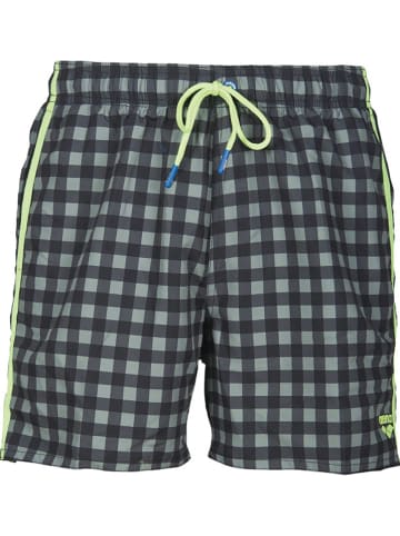 Arena Badeshorts "Small Checks" in Schwarz/ Grau
