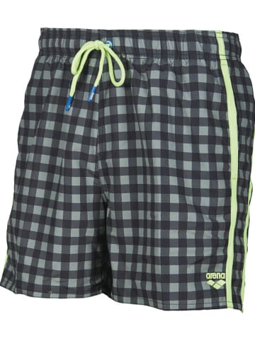 Arena Zwemshort "Small Checks" zwart/grijs
