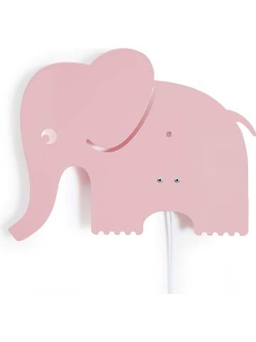 roommate Lampa ścienna "Elephant" w kolorze jasnoróżowym - 33 x 29 cm