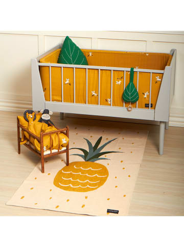 roommate Dywan "Pineapple" w kolorze kremowo-musztardowym - 140 x 70 cm