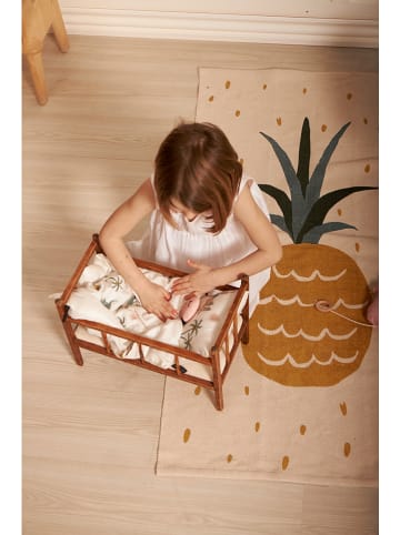 roommate Geweven tapijt "Pineapple" crème/okergeel - (L)140 x (B)70 cm